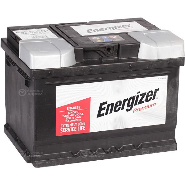 Автомобильный аккумулятор Energizer Premium 60 Ач обратная полярность LB2 в Сургуте