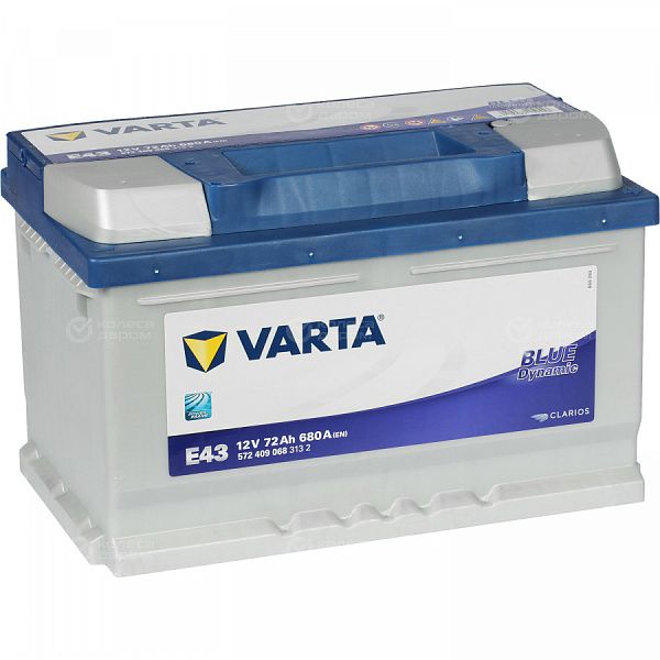 Автомобильный аккумулятор Varta Blue Dynamic E43 72 Ач обратная полярность LB3 в Твери
