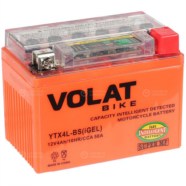 Мотоаккумулятор "VOLAT МОТО" iGEL YTX4L-BS 4Ач о/п (Delta CT1204) в Когалыме