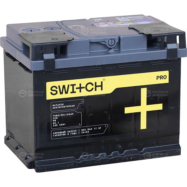 Автомобильный аккумулятор Switch PRO 66 Ач прямая полярность L2 в Златоусте