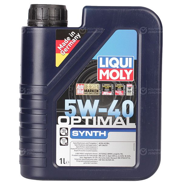 Моторное масло Liqui Moly Optimal Synth 5W-40, 1 л в Миассе