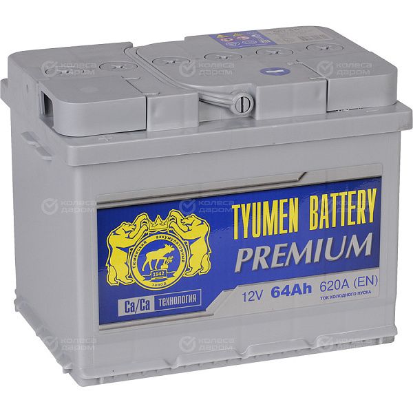 Автомобильный аккумулятор Tyumen Battery Premium 64 Ач прямая полярность L2 в Ишимбае