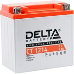 Мотоаккумулятор Delta 1214 AGM YTX14-BS 14Ач, прямая полярность