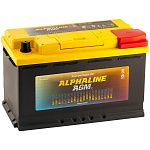 Автомобильный аккумулятор Alphaline AGM 80 Ач обратная полярность L4